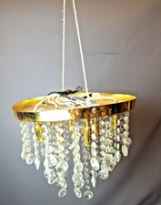 Modern Crystal Luxury Gold Chandelier Round Pendant Ceiling Light Wired J1302