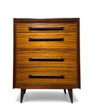 HARRY LEBUS WALNUT CHEST OF