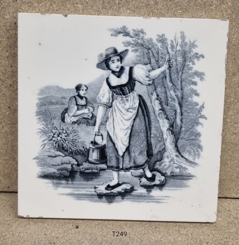Antique inch minton tile - inch,