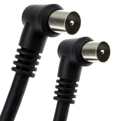 Black lead right angle - black,