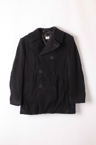 Navy vintage pea coat - navy,