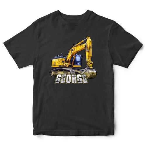 Personalised digger shirt - personalised,