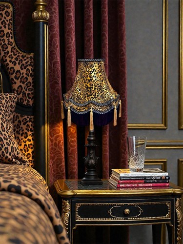 Leopard print table lamp
