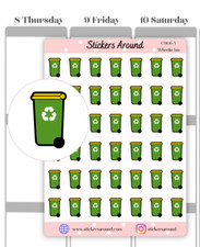 Yellow Wheelie Bin Icon