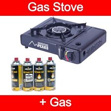 Portable Camping Gas Cooker Single Burner Stove Butane BBQ Outdoor Cannisters UK