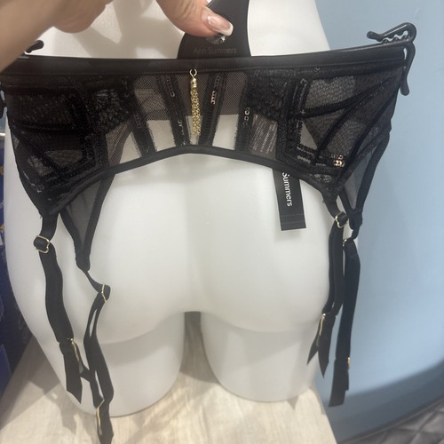 Black suspender belt ann - black,