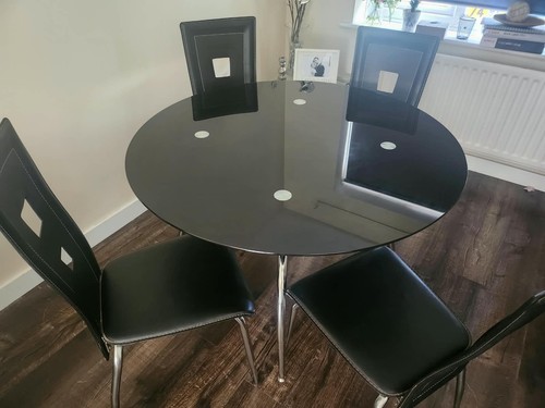 Round glass top diner - round,