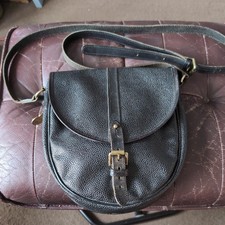 Mulberry Scotch grain Saddle Bag Small black grain leather.
