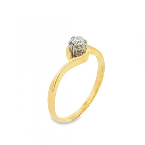 18ct yellow gold diamond - gold,