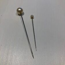 Vintage: x2 Hat Pins 9.5cm and 6.5cm Pearl 