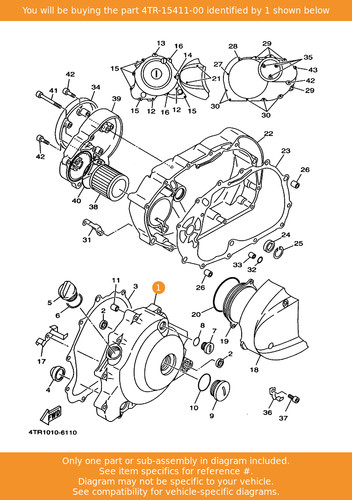 Yamaha cover crankcase - cover,,