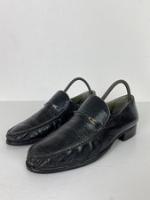 Stemar Black Leather Loafers