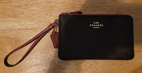 Coach brown wristlet - coach,