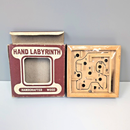 Hand labyrinth wooden maze - wooden,