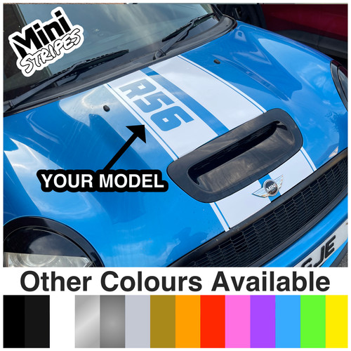 Mini cooper bonnet - bonnet, stripes