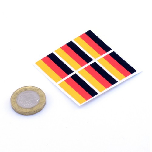 Germany flag stickers - x6, 25mm