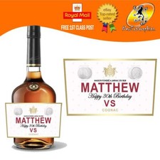 PERSONALISED COGNAC VS BRANDY BOTTLE LABEL BIRTHDAY ANY OCCASION GIFT