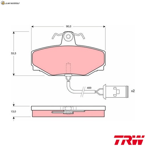 Brake pad set - set, disc