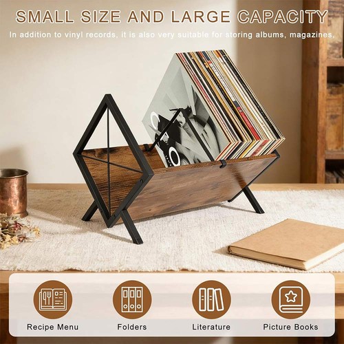 Retro vinyl record - stand, wood