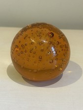 IKEA Amber Glass Paperweight
