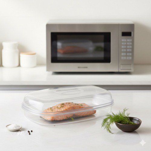 Pendeford clear microwave fish - clear,