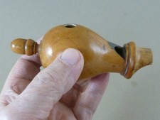 Turned Boxwood Bird Call Song Whistle Lure Treen Antique