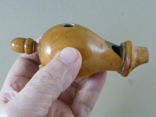 Turned boxwood bird call - turned, song