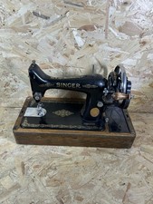 Vintage SINGER 99K Hand Crank Sewing Machine & Carry Case