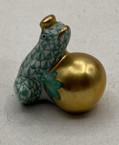 Herend green frog ball - green,