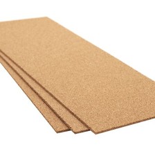 HIGH DENSITY CORK ROLL / SHEETS - 3 ROLLS - 915 mm X 305 mm LONG - 4 mm THICK