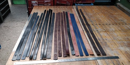 20x assorted hide leather - leather, belt