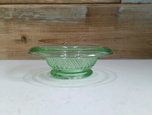 Vintage green glass serving - green,