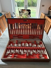 Webber and Hill EPNS A1 Silver Plated Canteen – Kings Pattern – 12 Place Setting