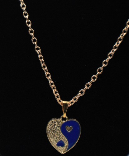 Gold plated enamel - enamel, heart