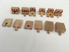 Wooden Buffer Stop Train Track Ends and Ramps. For BRIO, ELC etc.
