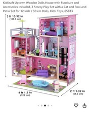 KidKraft uptown Wooden Dollhouse  With Furniture 