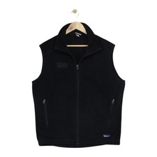 Patagonia Synchilla Fleece Vest Jacket Mens Size L Black Outdoor Hiking