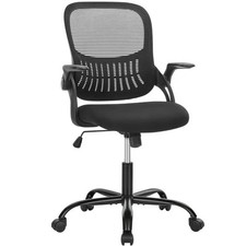 Ergonomic Office Chair Mesh Desk Chair with Flip up Arms and Storable Lumbar