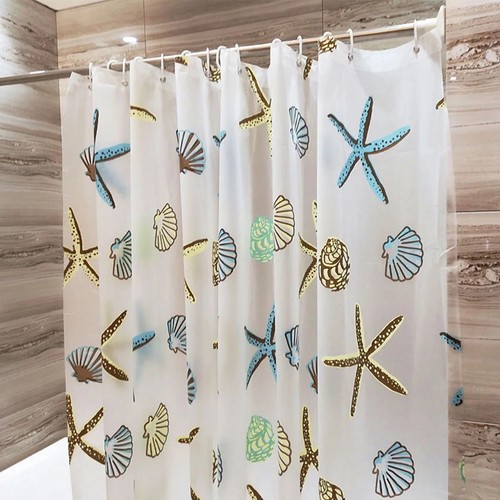 Starfish conch shower - starfish, curtain