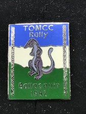 1982 Triumph Owners Motorcycle Club Ballacallin Rally enamel badge Isle of Man