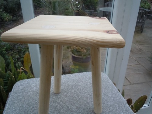 Handcrafted wooden stool - handcrafted, 3