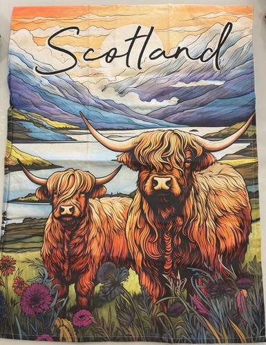 Highland cow tea towel - cow,