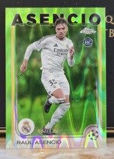 Raul Asencio Real Madrid Topps Chrome UCC 24 25 Green Wave Numbered Rookie Card