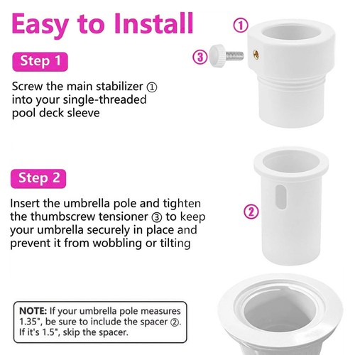 Pool umbrella stabilizer - pool,