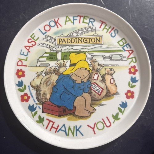 Paddington bear plate silite - bear,