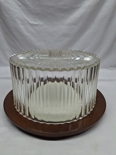Vintage hellerware wood cake - vintage,