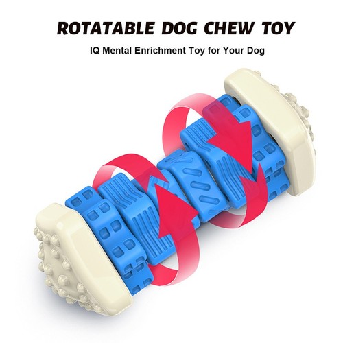 Rotatable dog chew toy - dog,