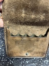 Circa WW2 Leather Cigarette Case - Prov Patent Made In England Inscribed With B