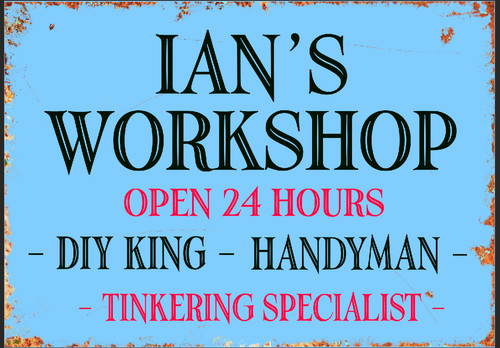 Workshop sign personalised - workshop,