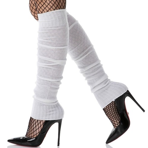 Ladies knitted leg warmers 80s - knitted,